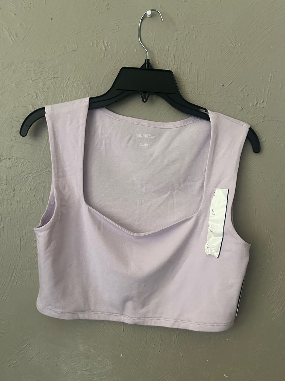 wild fable Lavender Square-Neck Crop Top & Skort Set - Picture 3 of 7
